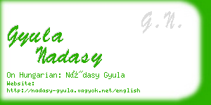 gyula nadasy business card